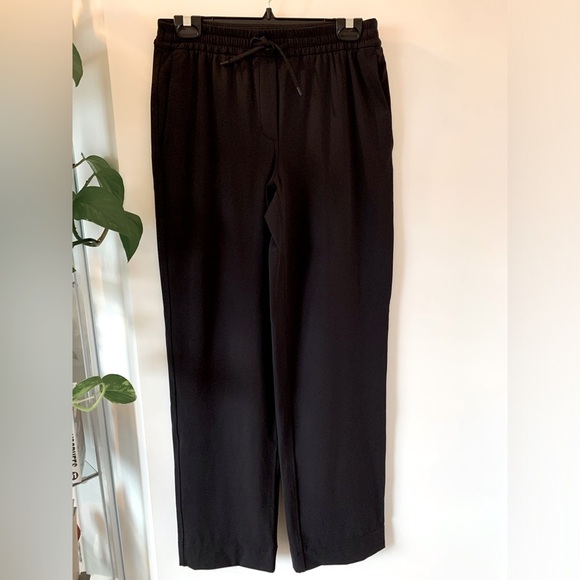 Lululemon Black Wide leg pant with pockets/ tie SZ:US S - Picture 1 of 10